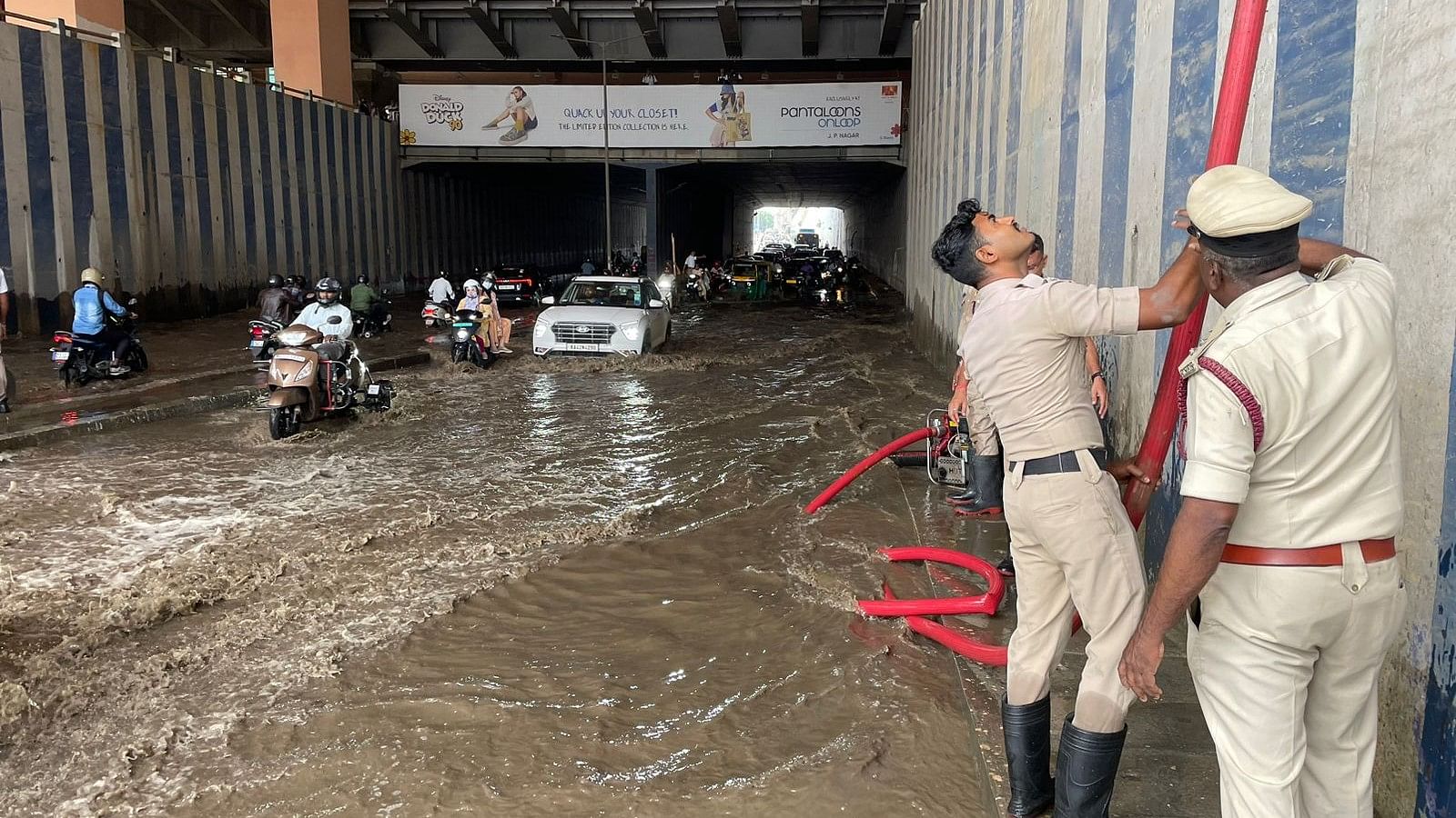 <div class="paragraphs"><p>Scenes from Jayadeva Underpass following heavy rains.</p></div>